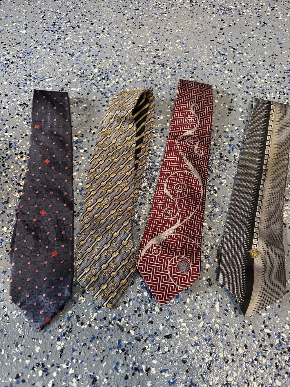 4 Men's Versace Silk Ties